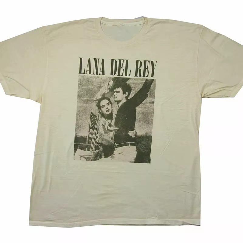 Lana Del Rey Ldr voile Tan T-Shirt coton