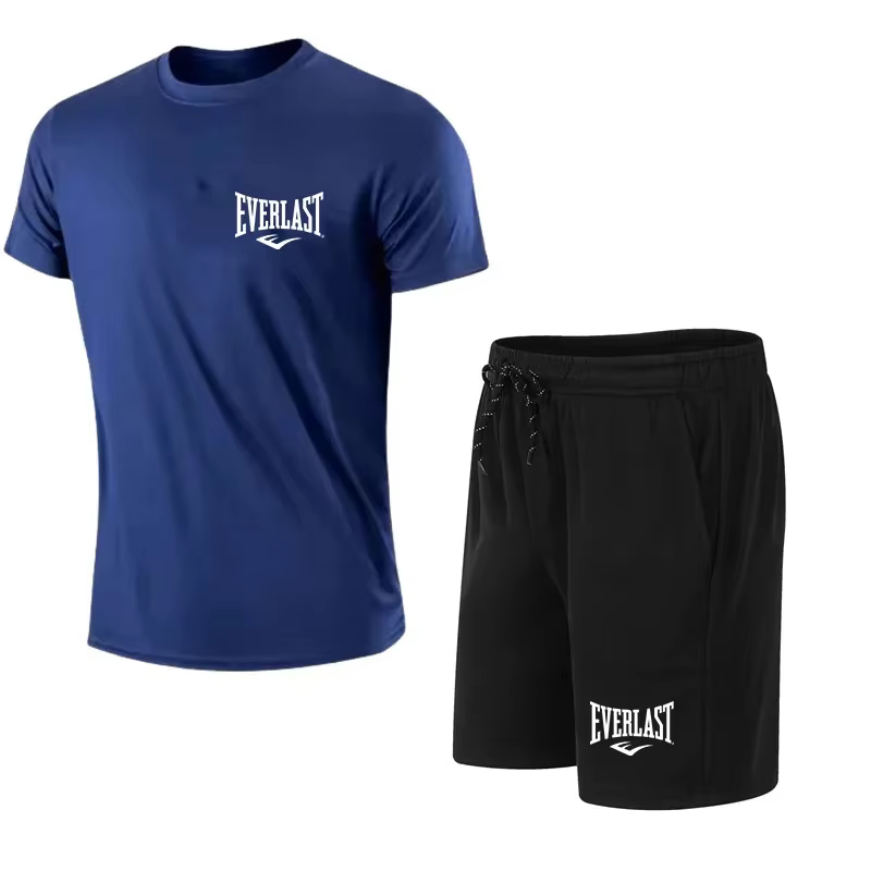 Ensemble 2 pièces T-shirt et short pour homme - Vêtements de sport confortables et respirants à manches courtes pour la