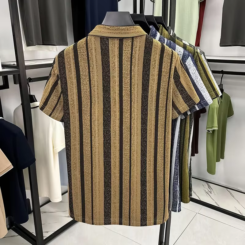 Polo à rayures pour homme