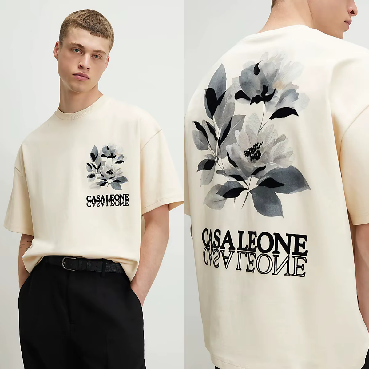 T-shirt en coton blanc surdimensionné St Tropez