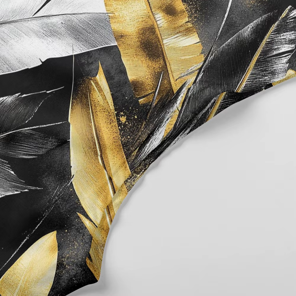 Débardeur de luxe imprimé plumes métalliques pour hommes