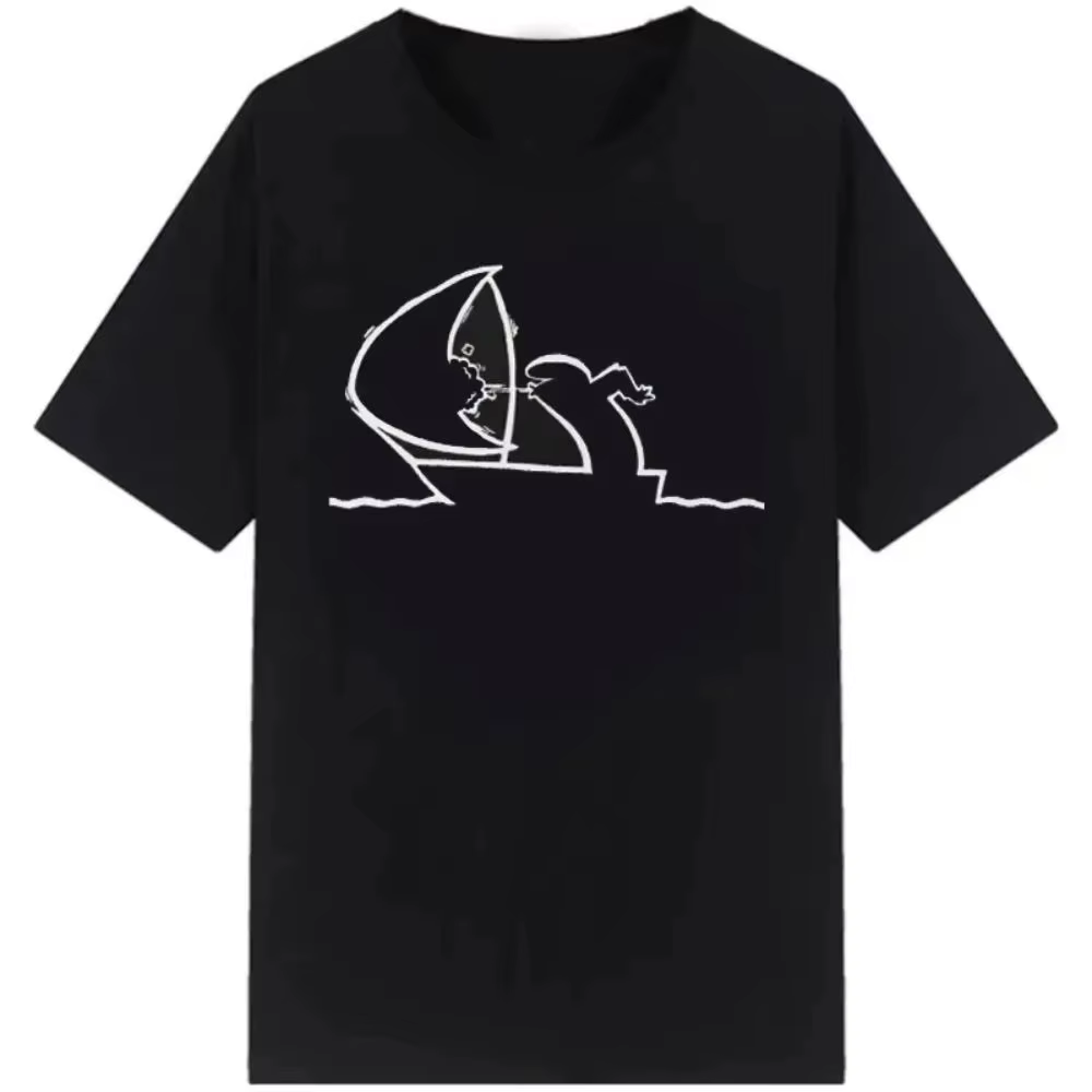 Drôle Meme hauts créatif La Linea la ligne Osvaldo Cavandoli TV T-Shirt hommes mode femmes t-shirts Streetwear