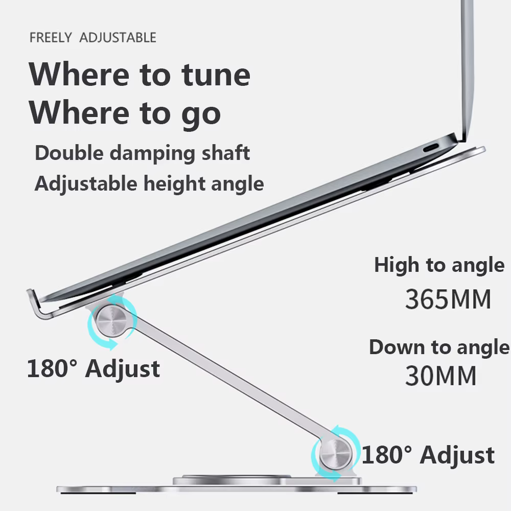 Support d'ordinateur portable pour MacBook Air Pro Dell ASUS HP Xiaomi Huawei Desk Riser 360 Rotation multi-angle