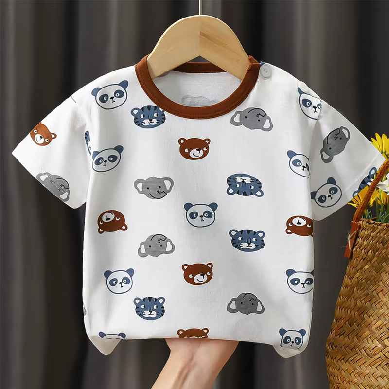 T-Shirt à Manches Courtes pour Enfant Garçon et Fille