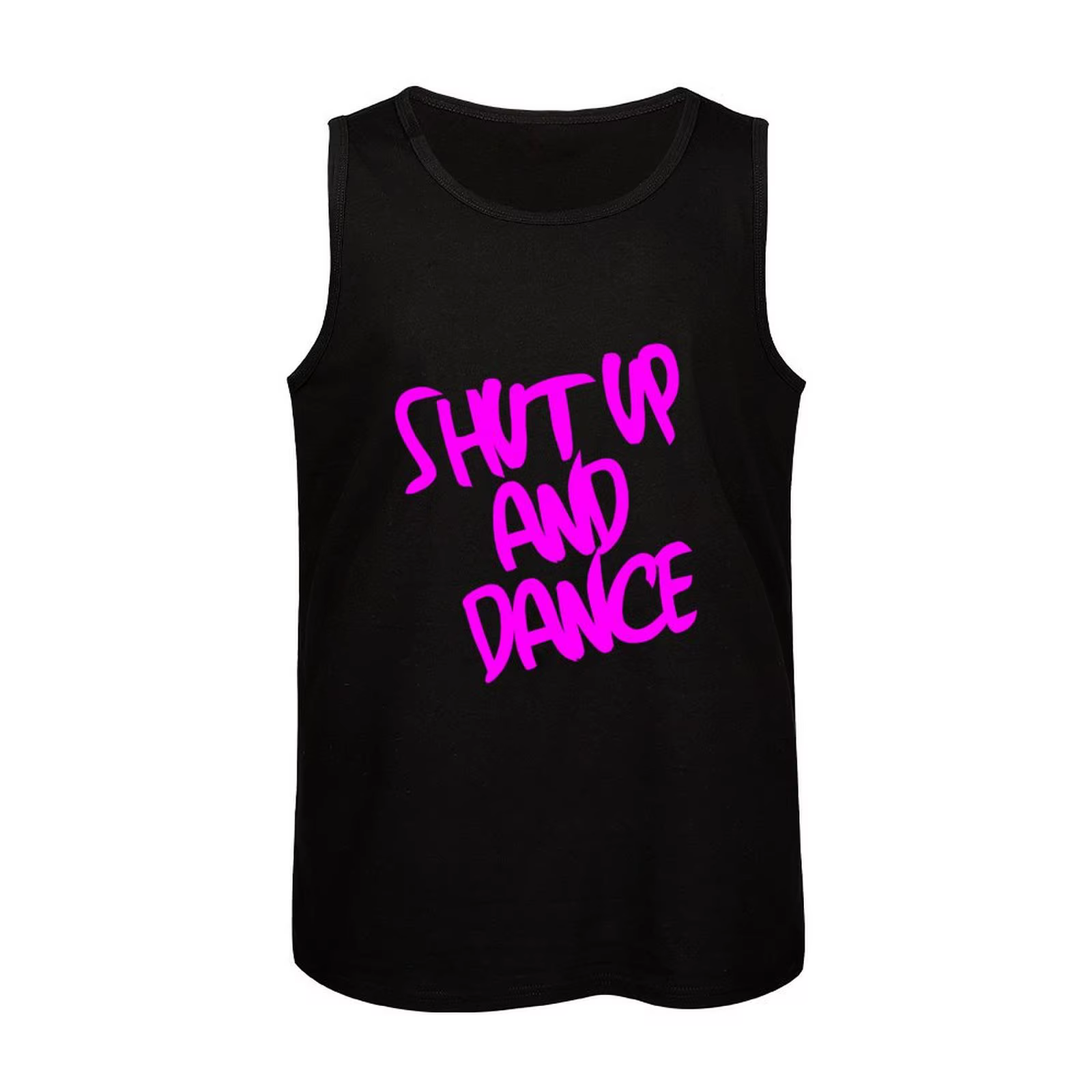 Shut Up matchs Dance-Débardeur sans manches pour homme, haut rose précieux