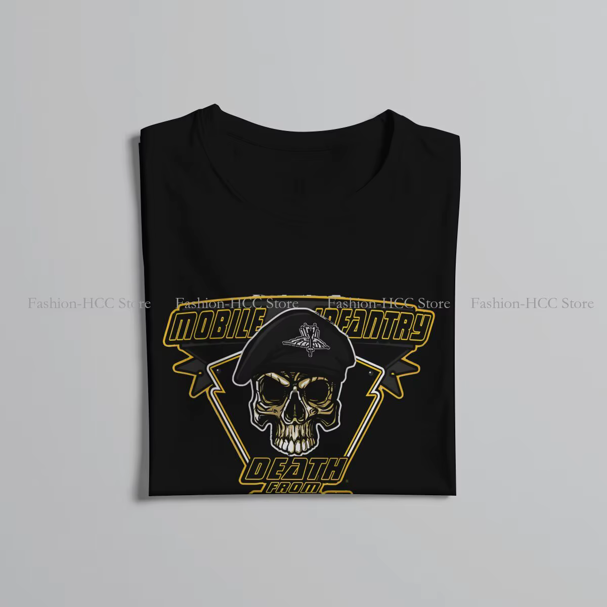 Mort d'above noir nouveaux t-shirts Starship Troopers mâle graphique pur coton Streetwear t-shirt