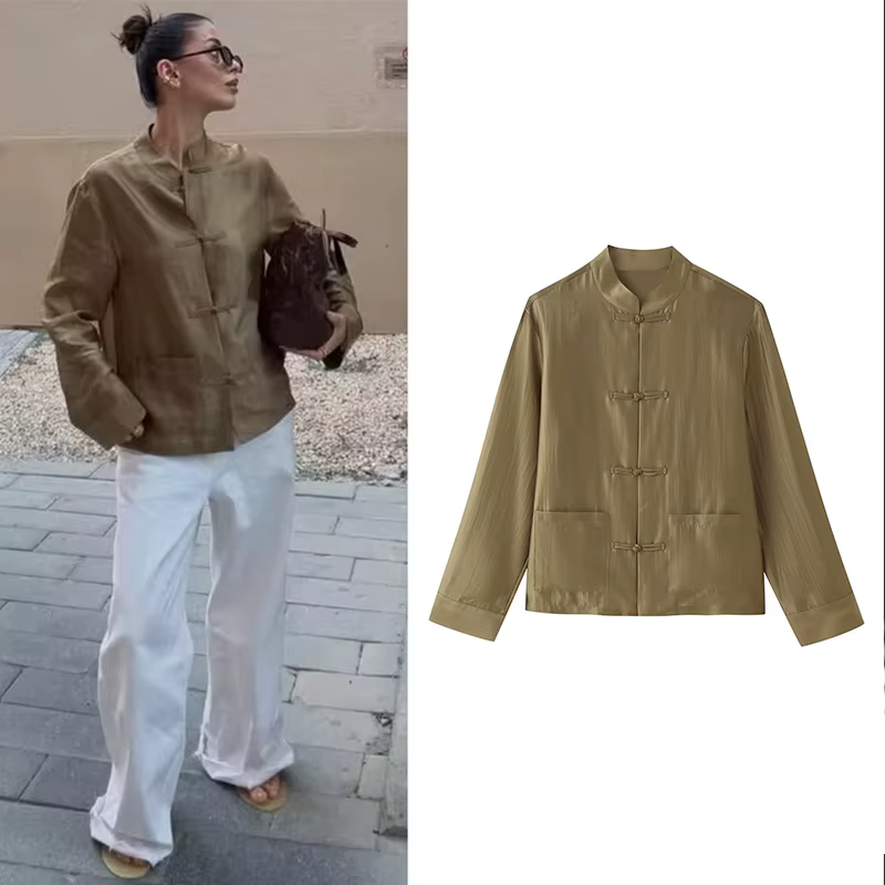 Chemisier Femme 2026 Nouvelle Collection Printemps-Été Sans Manches en Satin avec Nœud Décontracté Chic et Original pour Dames