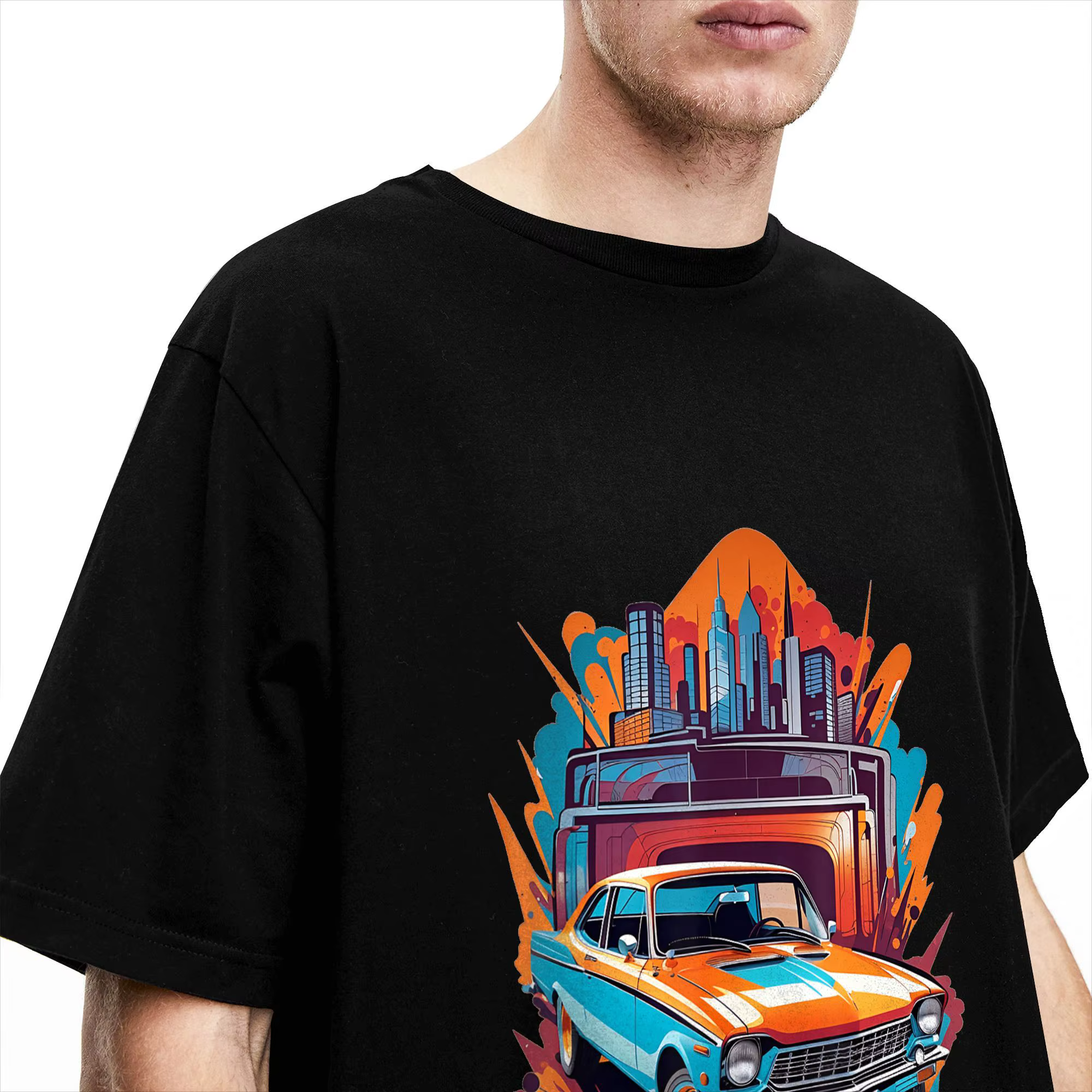 T-shirt pour hommes, voitures classiques