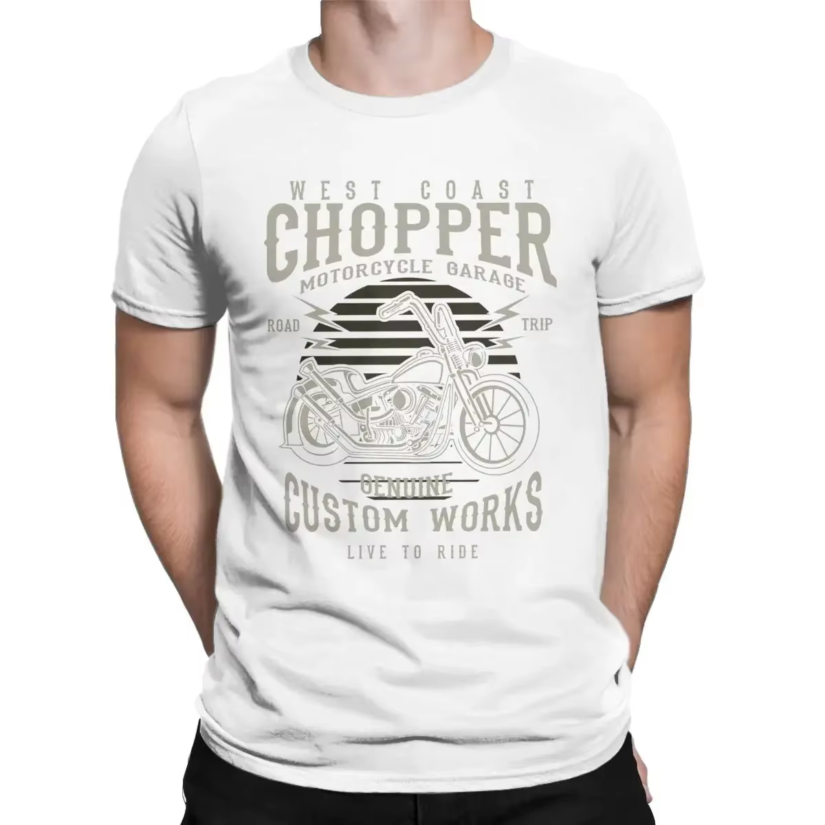 T-shirt ras du cou à manches courtes pour hommes