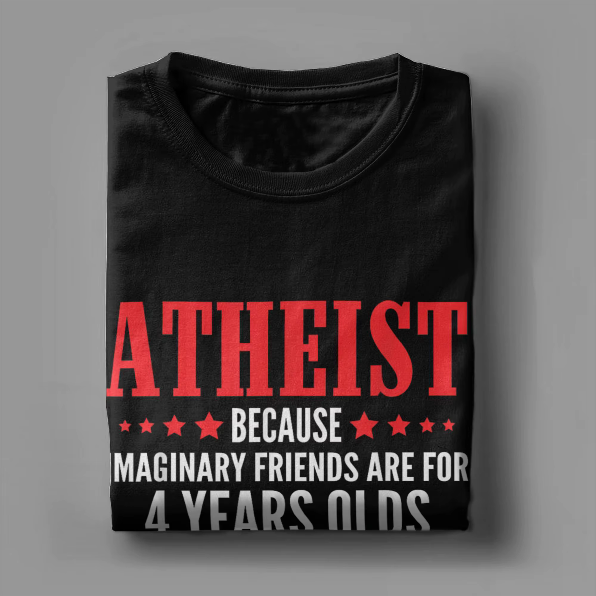 T-shirt athée amusant avec des amis imaginaires