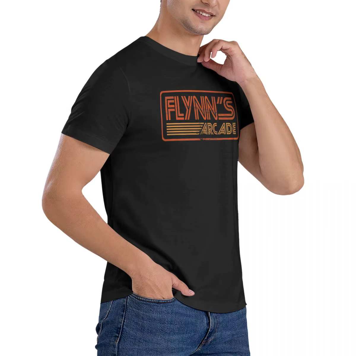 Flynn-T-Shirt à Manches Courtes en Coton pour Homme
