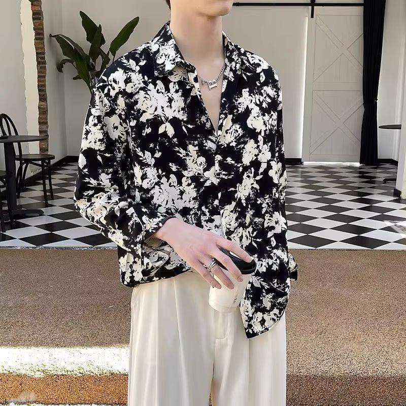 Chemise à fleurs pour hommes
