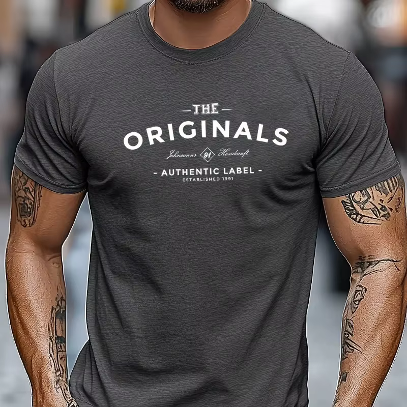 T-shirt décontracté pour hommes en pur coton