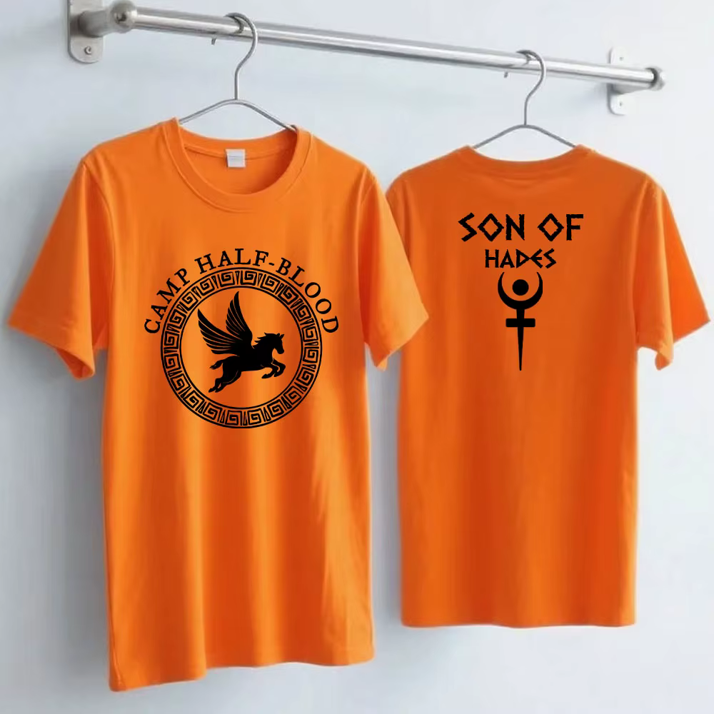 Camp demi-sang hommes femmes T-shirt Long île perce Jack fils Orange