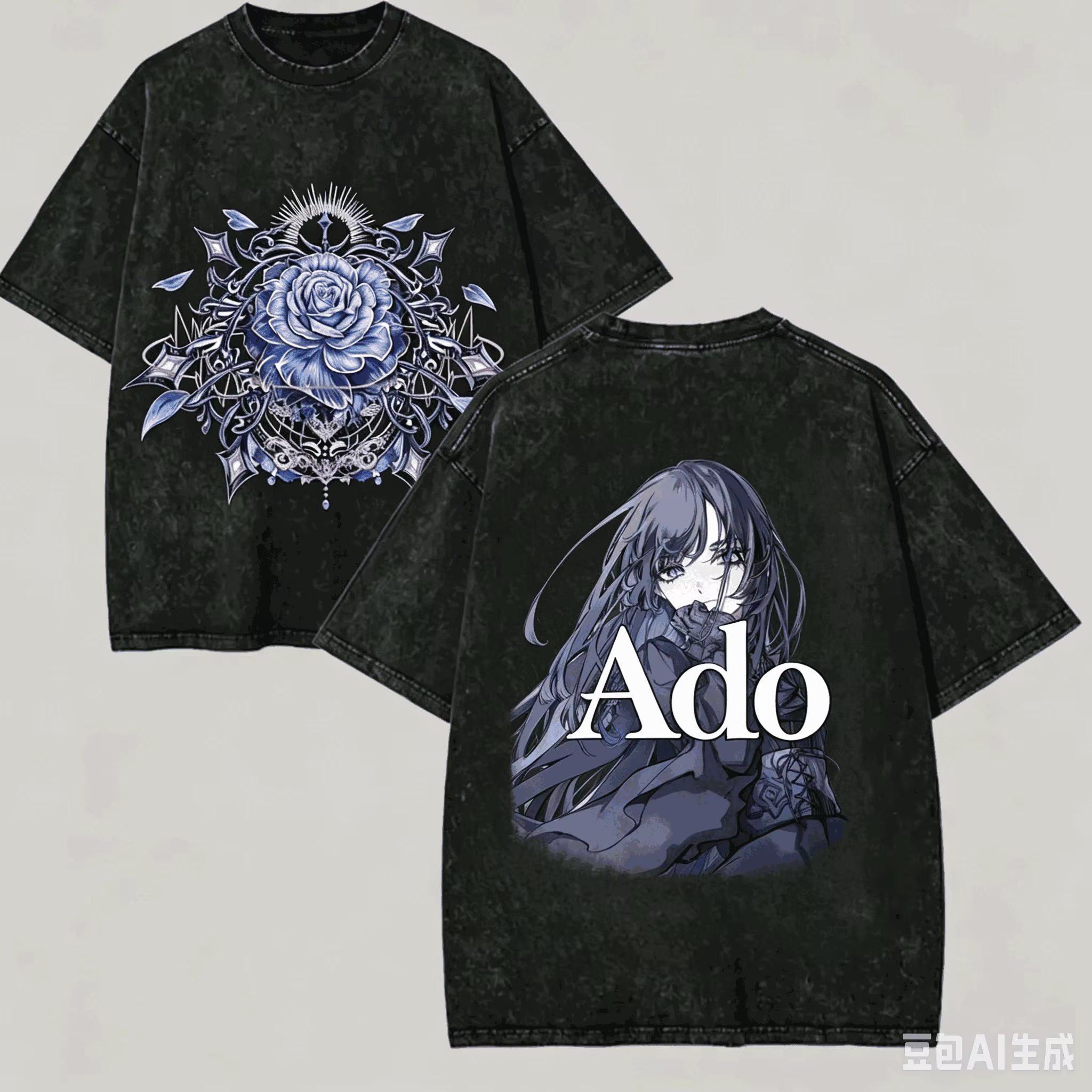 T-shirt délavé Ado pour les amateurs d'anime