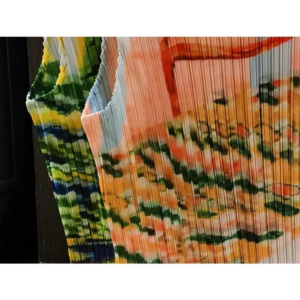 Plisceaux conception originale T-shirt 2025 été plissé fleur imprimé hauts décontracté mode apparaître mince ample rétro femmes vêtements