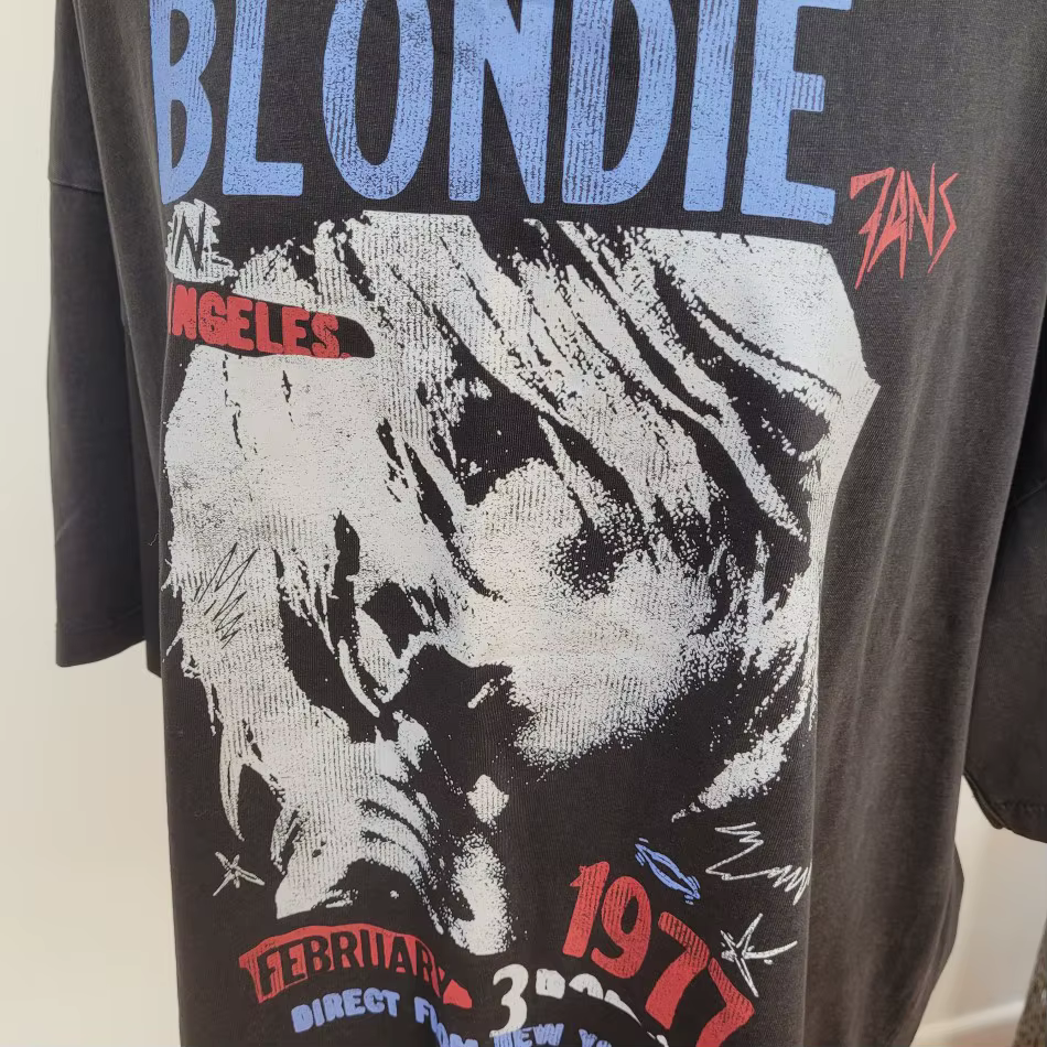 Punk Rock t-shirts Vintage imprimé blond à manches courtes coton T-shirt rétro décontracté hauts amples mode Streetwear unisexe