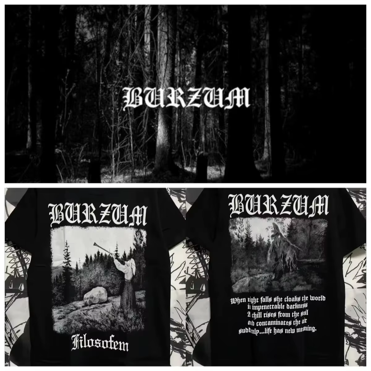 Burzum coup T-shirt femmes coton à manches courtes été haute qualité