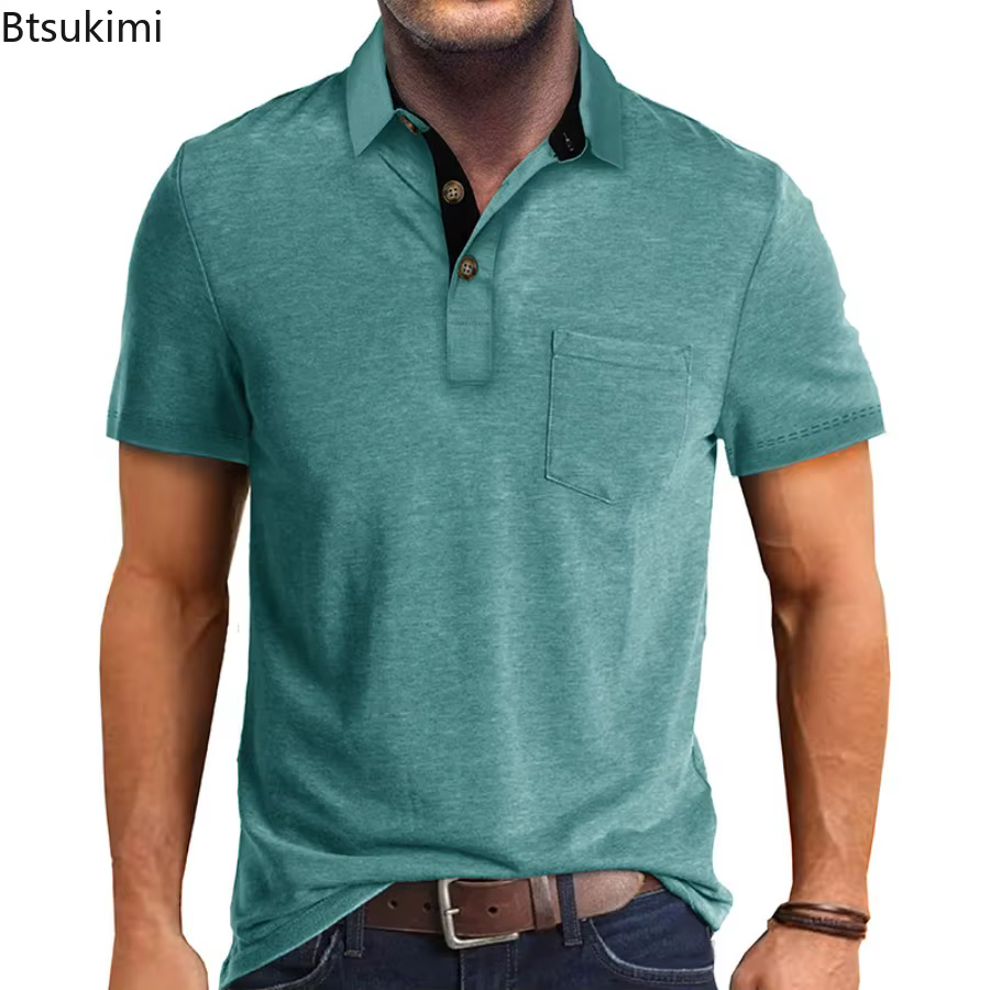 Nouveaux Polos Homme 2026 à Manches Courtes – T-shirts Décontractés Légers pour Hommes