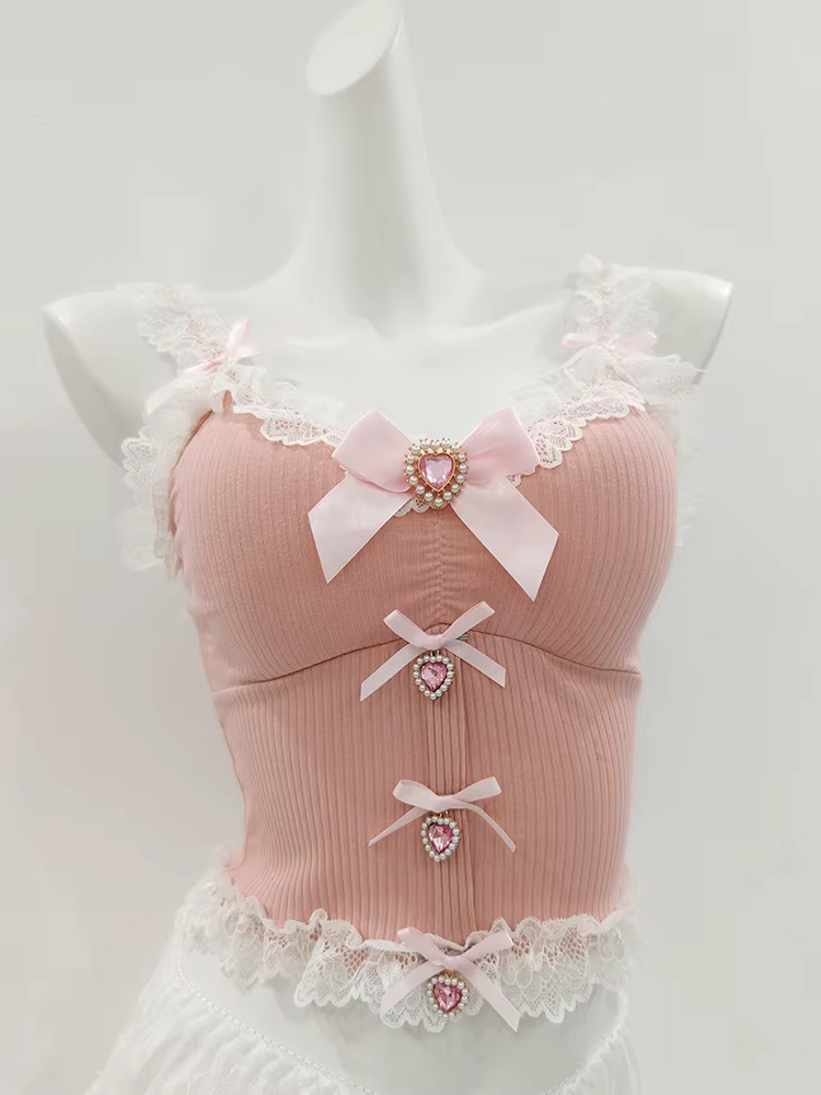 Haut court rose pour femmes