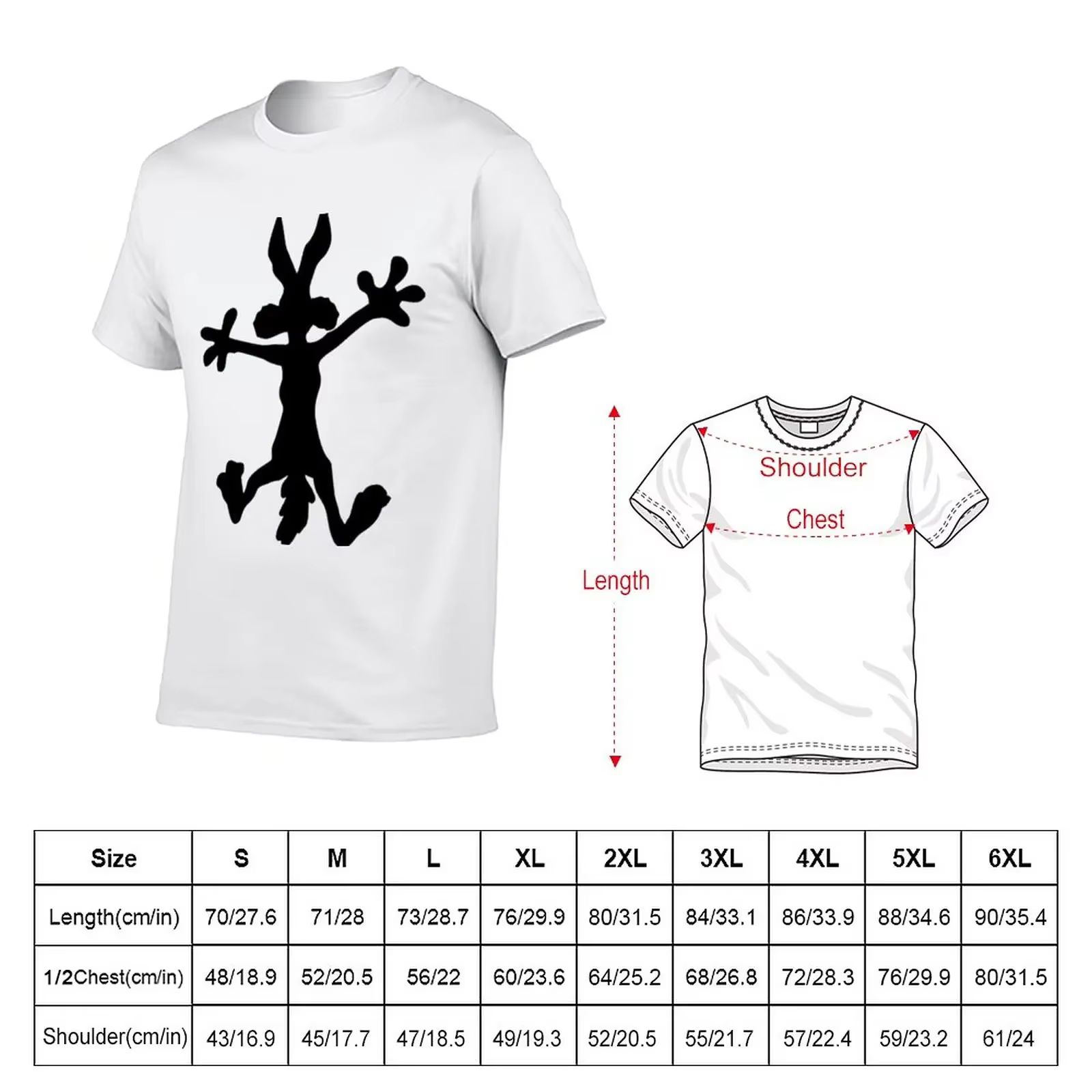 T-shirt sublime avec trou de coyote pour hommes