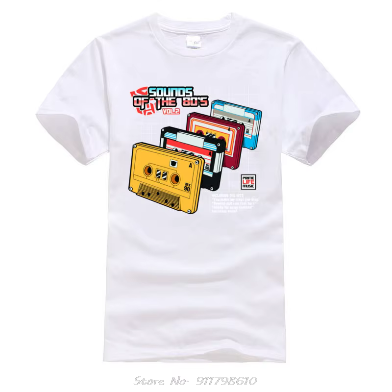 T-Shirt Punk Vintage à Col Rond
