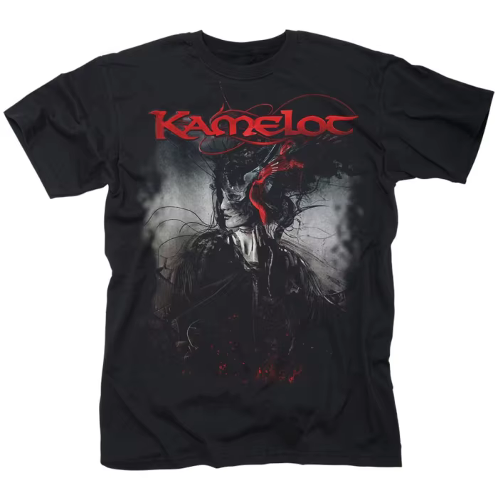 Kamelot The Black Halo Band T-Shirt en coton avec motif graphique pour hommes et femmes