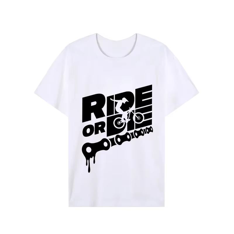 Hommes T-shirt Ride or Die imprimer hauts été mâle casual t-shirts moto mode Streetwear
