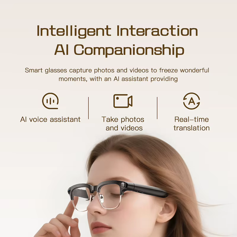 Lunettes Intelligentes IA avec Caméra HD 800W