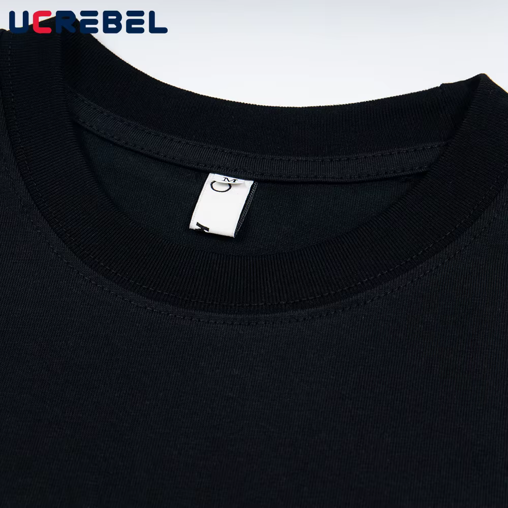 Rose fleur broderie à manches courtes T-shirt hommes rétro haute rue demi-manches ample col rond coton