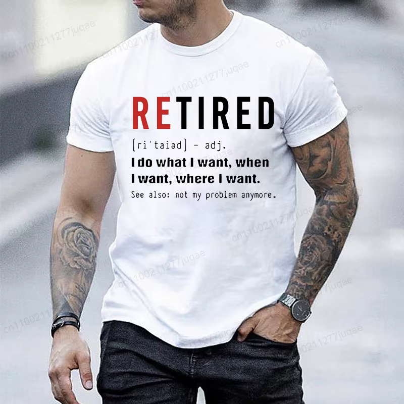 T-Shirt de défi retraité pour hommes et femmes