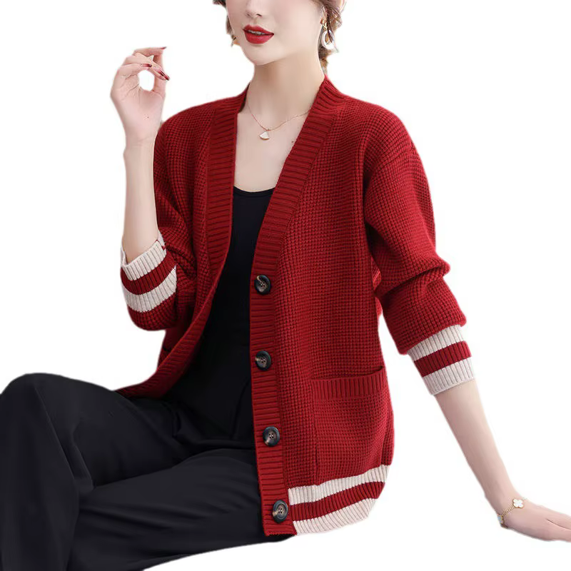 Tricot Cardigan pour femmes boutons à manches longues tricots hauts automne hiver vêtements femme manteau printemps