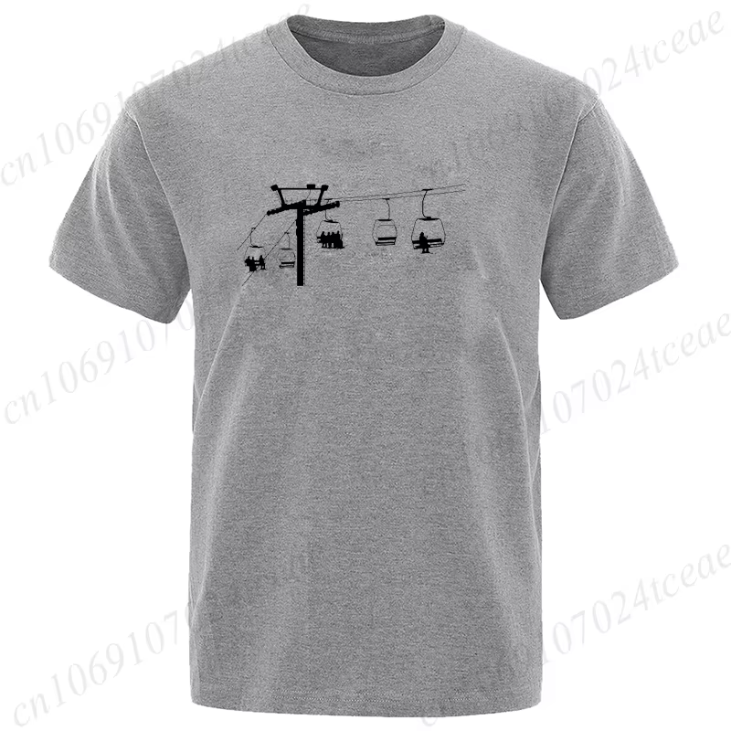Nouveau Ski ascenseur T-Shirt hommes dames unisexe Ski cadeau Sports extrêmes t-shirts ski décontracté fierté