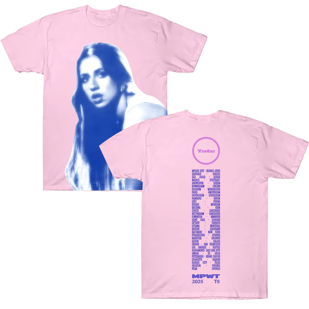 Miss possesseux Tour du monde Photo t-shirt Tate Mcrae graphique t-shirts Design tendance vêtements esthétiques unisexe haute qualité haut en coton