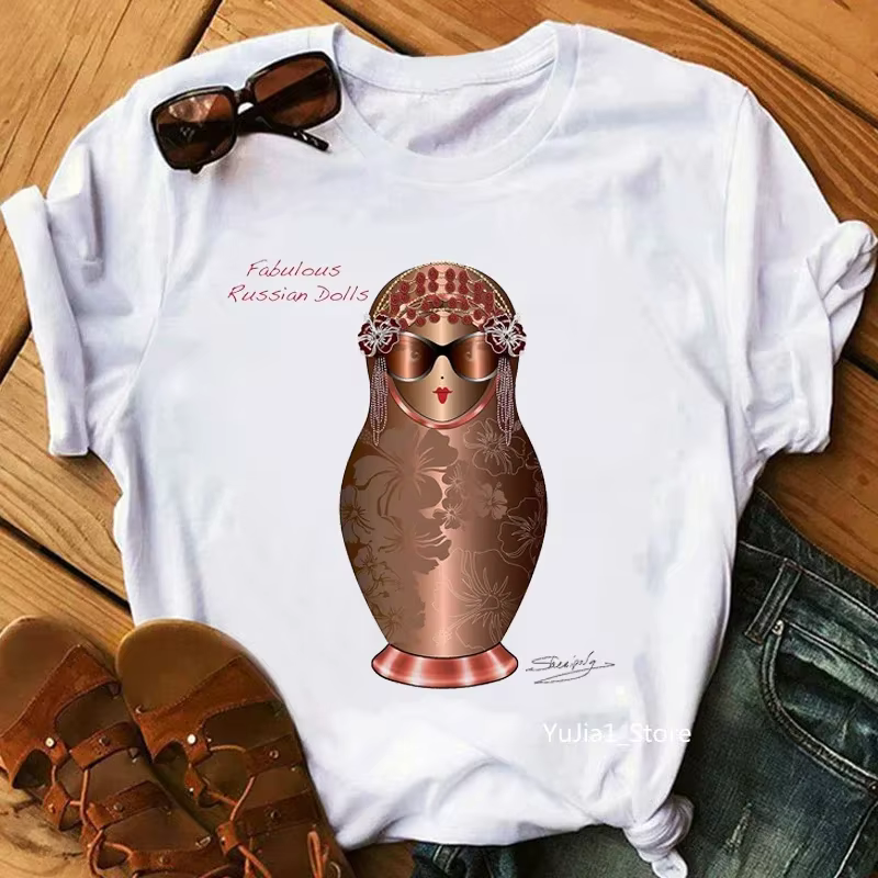 T-shirt femme blanc, humoristique et décontracté