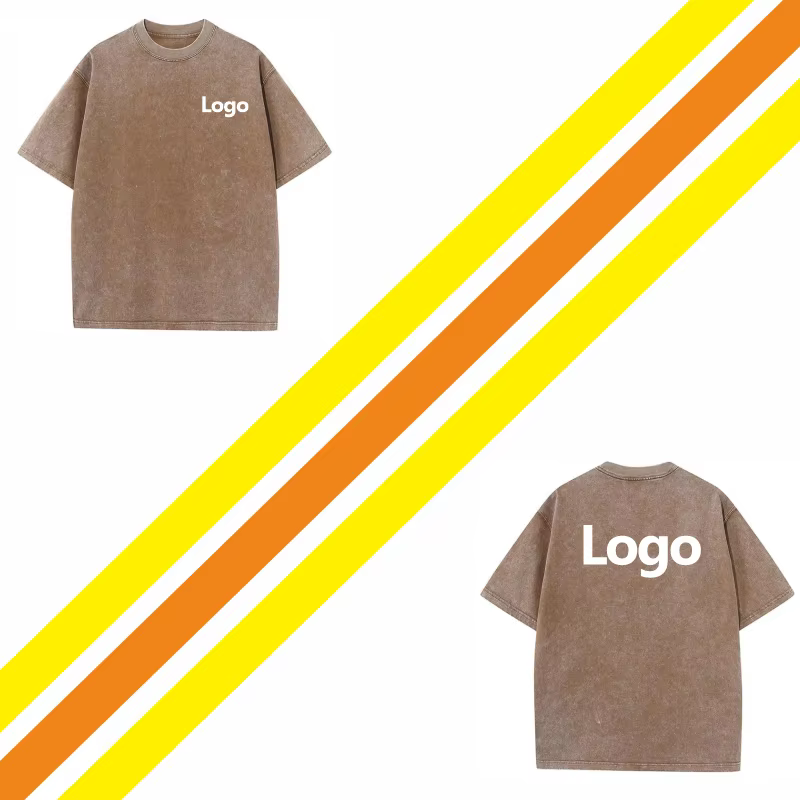 T-shirt de lavage personnalisé avec Logo imprimé