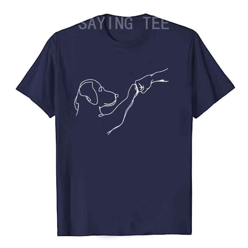 T-shirt graphique Punch Hand Dog and People