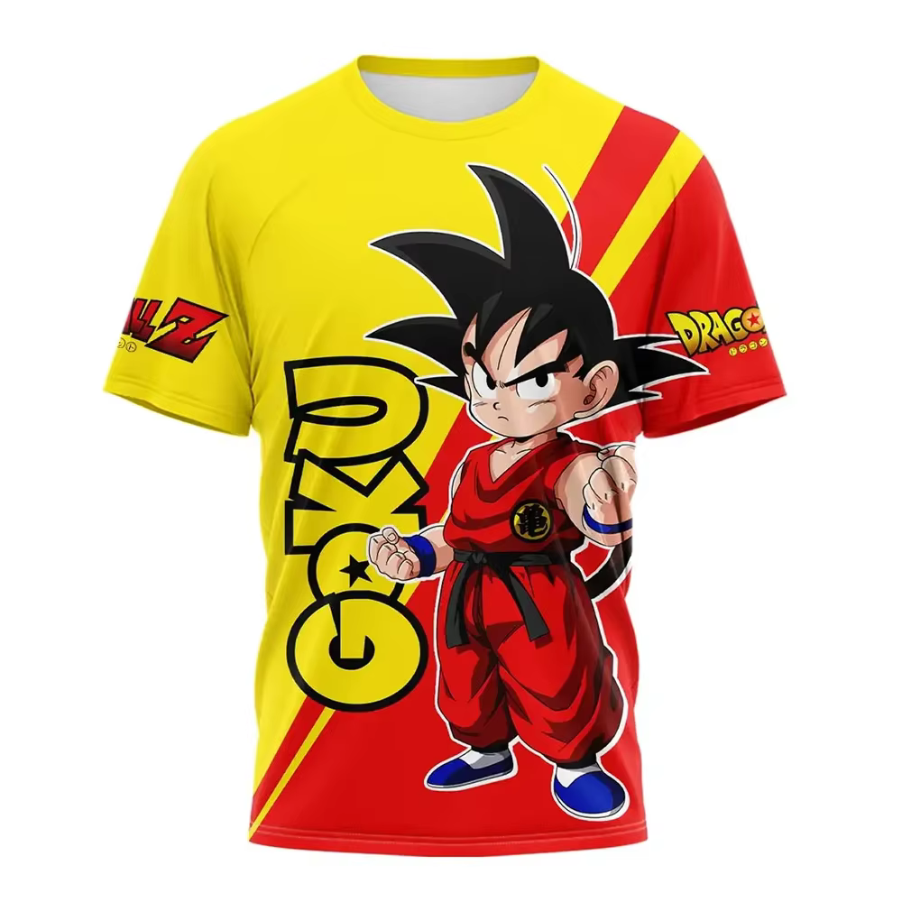 T-shirt imprimé 3D Dragon Ball Z Kid Goku Chibi