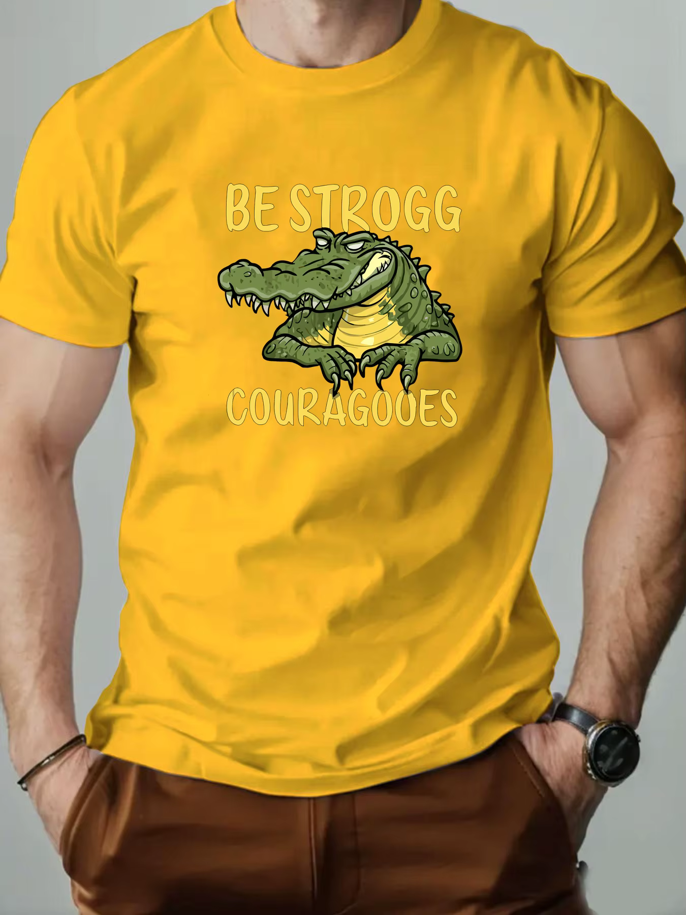 T-shirt col rond pour hommes