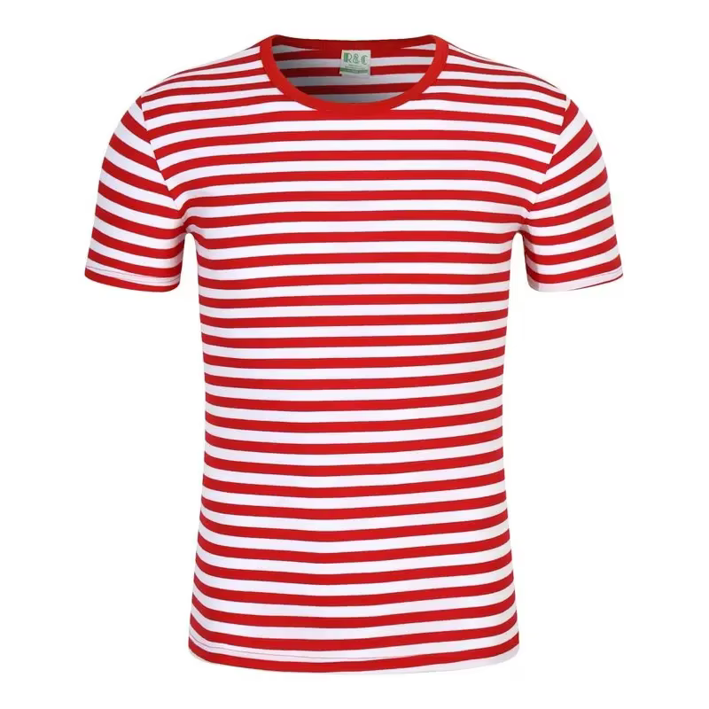 T-shirt rayé à manches courtes pour homme