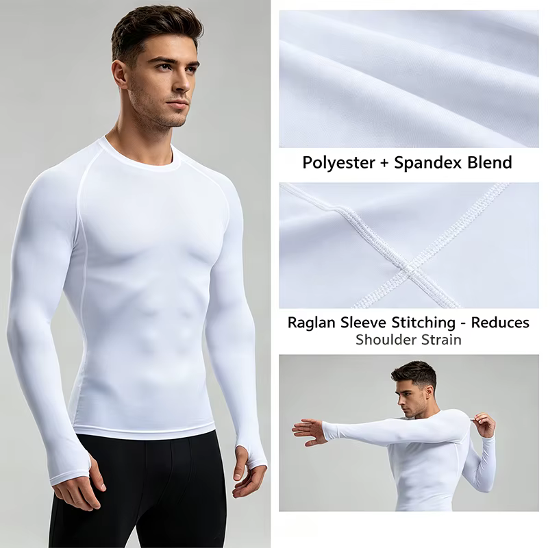 T-shirt de sport moulant pour homme à séchage rapide