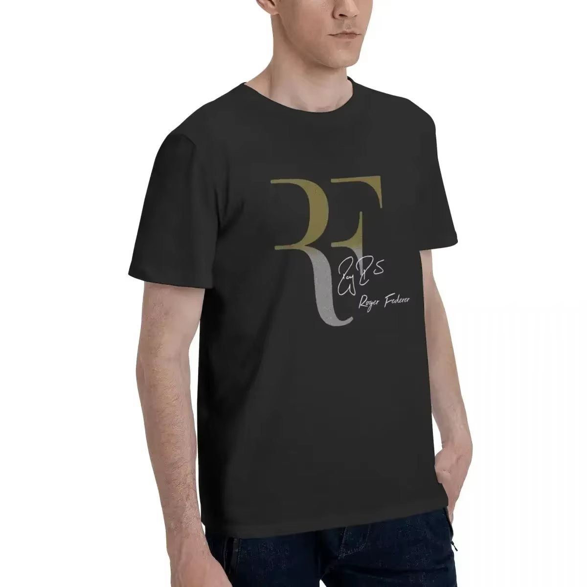 Roger Federer 100% coton T-shirt homme mode t-shirts hommes col rond manches courtes S-6XL