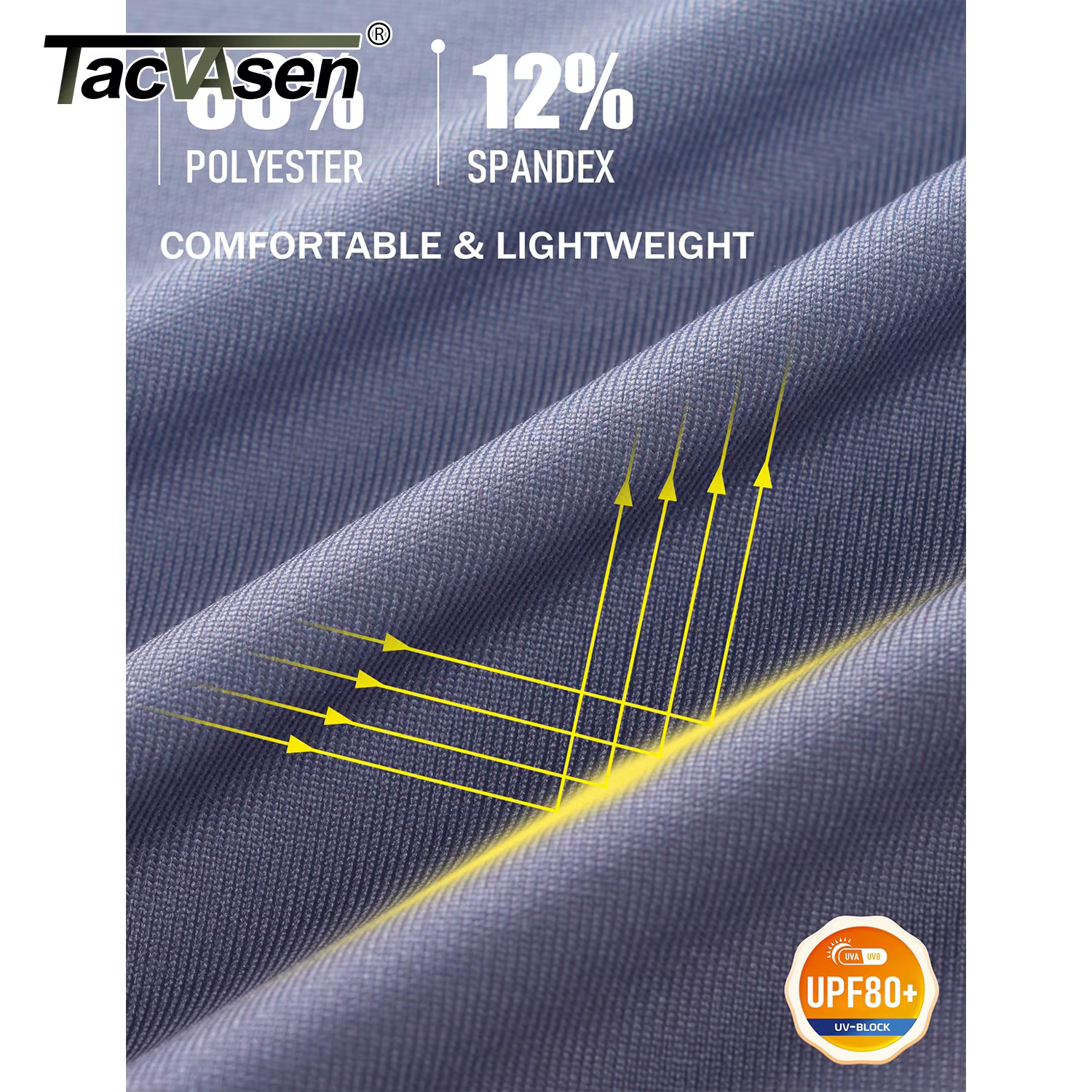 TACVASEN Débardeurs de sport UPF80+ pour hommes