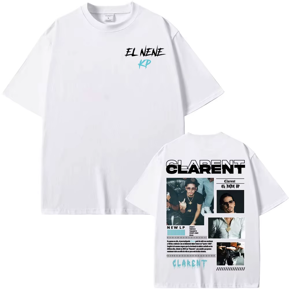 Rappeur CLARENT Album 2025 Tour Merch T-shirt vêtements pour hommes mode Hip Hop rétro T-shirts unisexe coton ample
