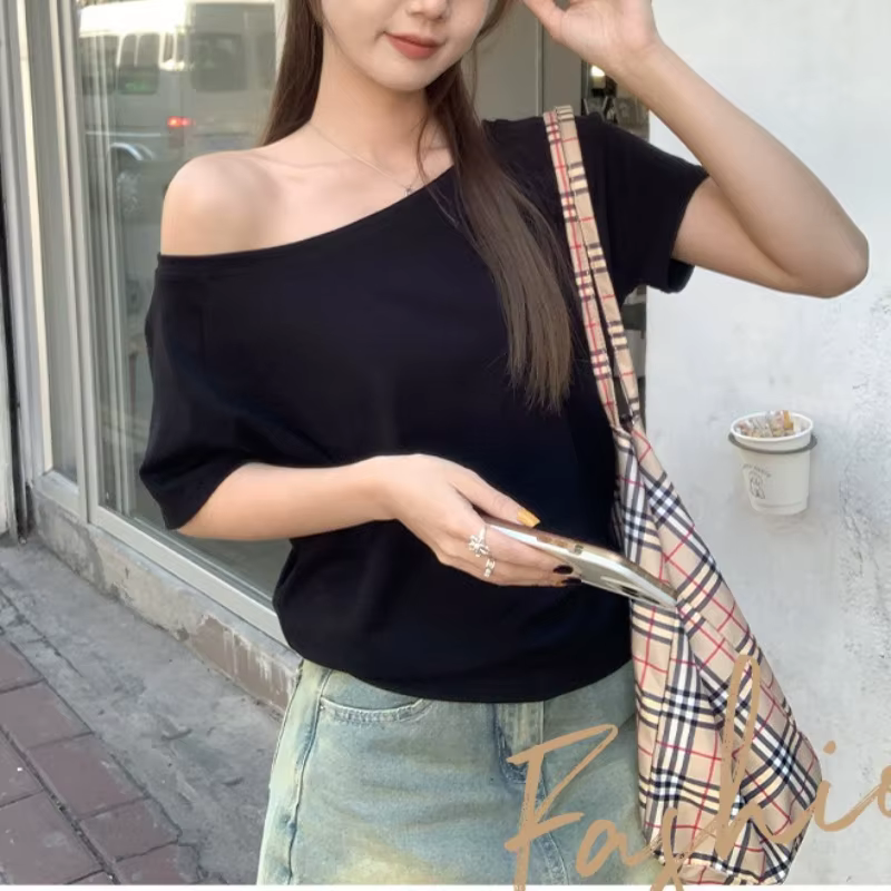 T-Shirt à épaules dénudées pour femmes