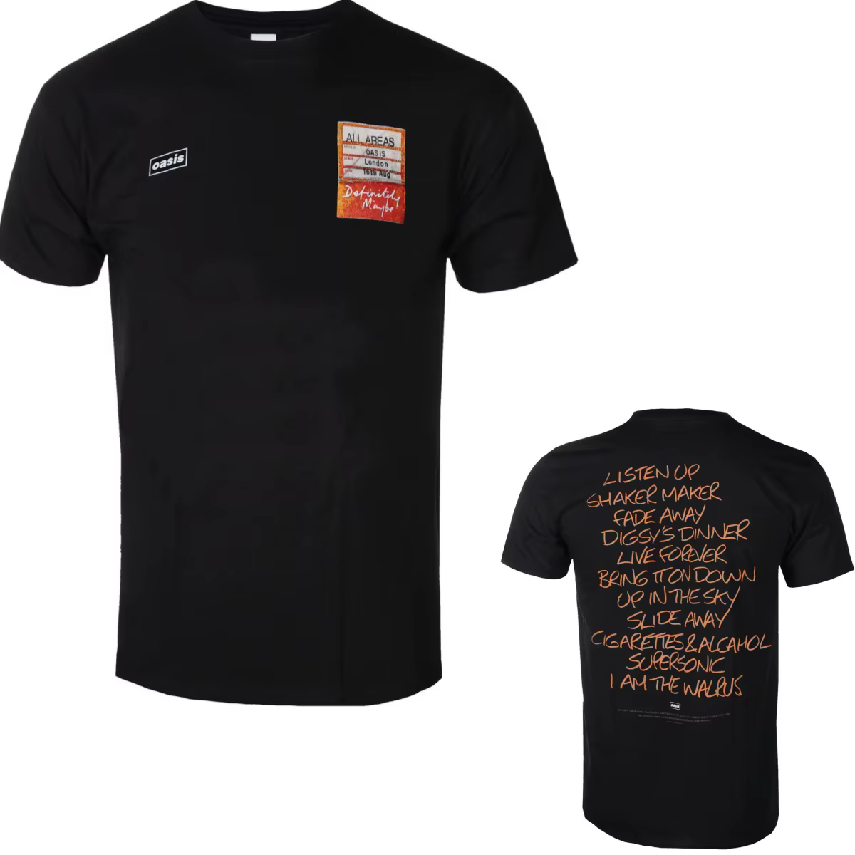Nouveau T-shirt en coton graphique Oasis unisexe