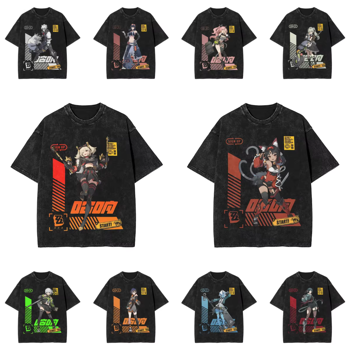 ZZZ jeu T-Shirt pour hommes Agent Burnice décontracté pur coton t-shirts col rond manches courtes