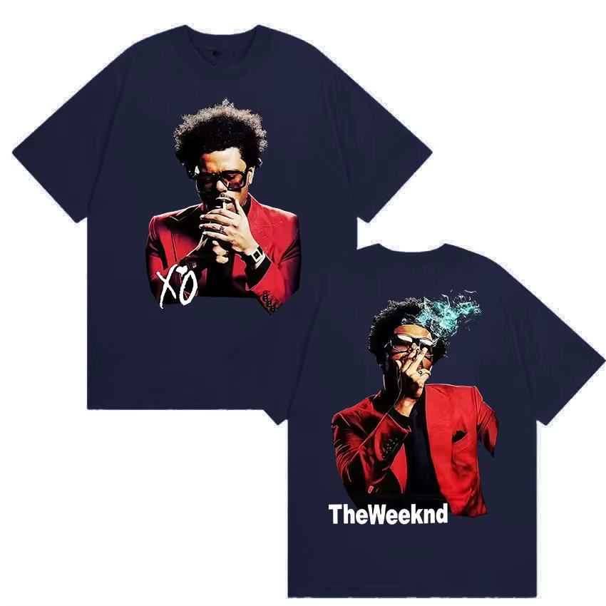 Pop chanteur The Weeknd Xo nouvel Album 2025 Tour T-shirts hommes femmes mode gothique Hip Hop manches courtes coton