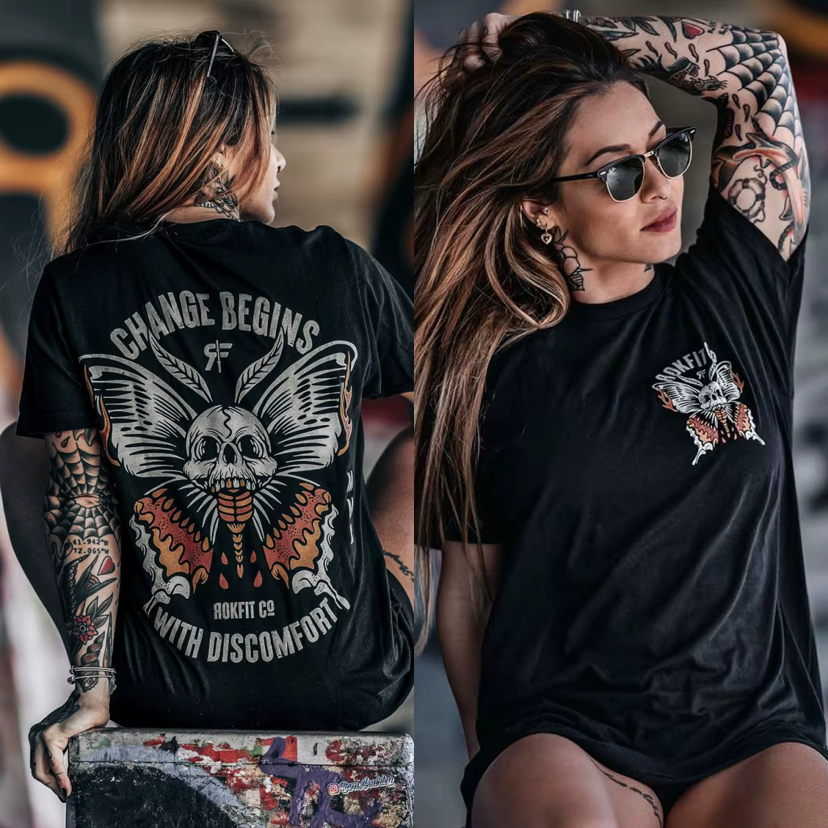 T-shirt de marque Face The Fury Rok Sports Comprehensive Fitness
