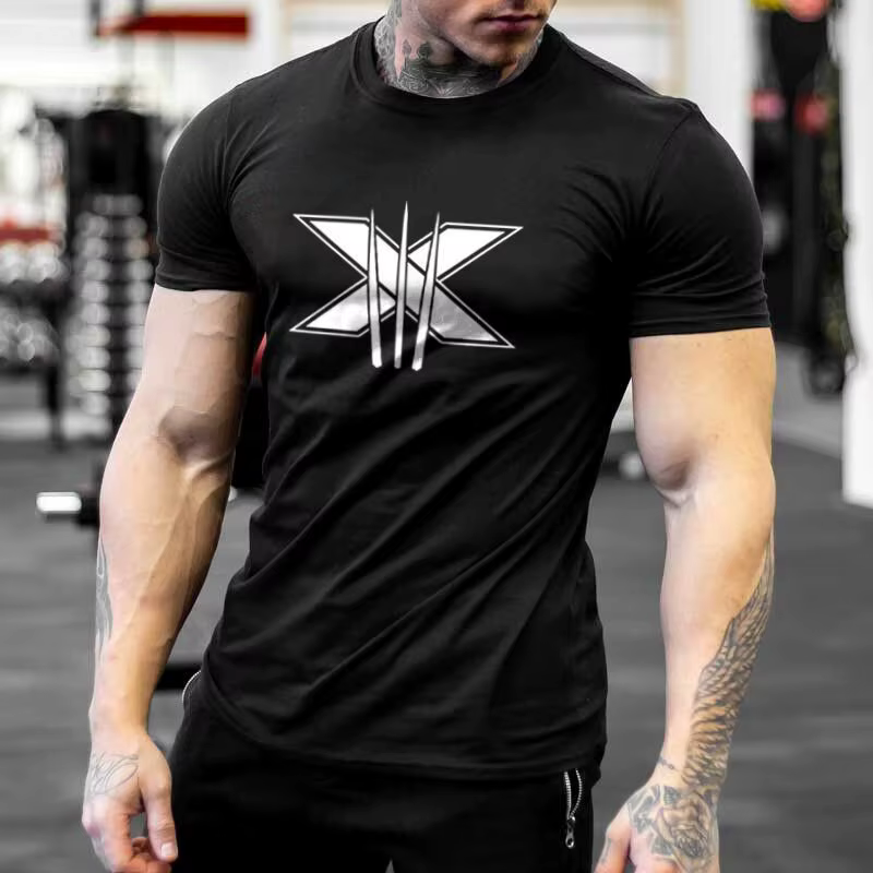 T-shirt pour hommes musculation graphique t-shirts entraînement Fitness
